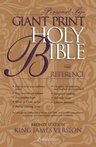 KJV Giant Print Reference Bible, Personal Size Bronze Edition by Zondervan...