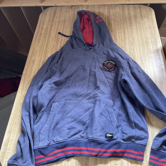 Zoo York Chaz hoodie medium in blue with red interior hood and front pocket