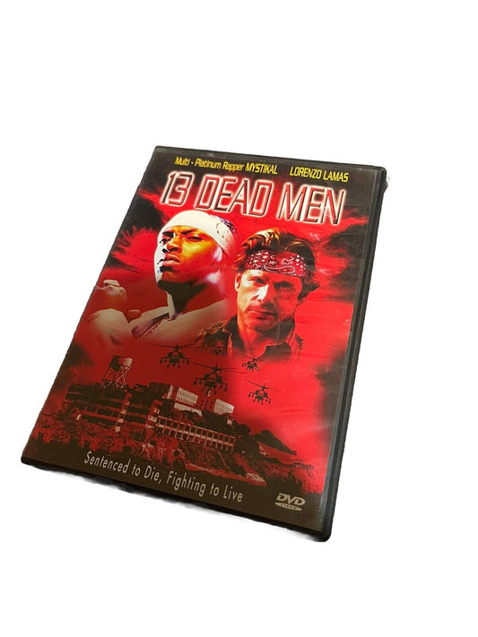 13 Dead Men DVD cover featuring action thriller movies on DVD with bold red design and main characters