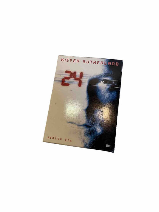 24 Season 1 DVD featuring Kiefer Sutherland close-up face on the cover
