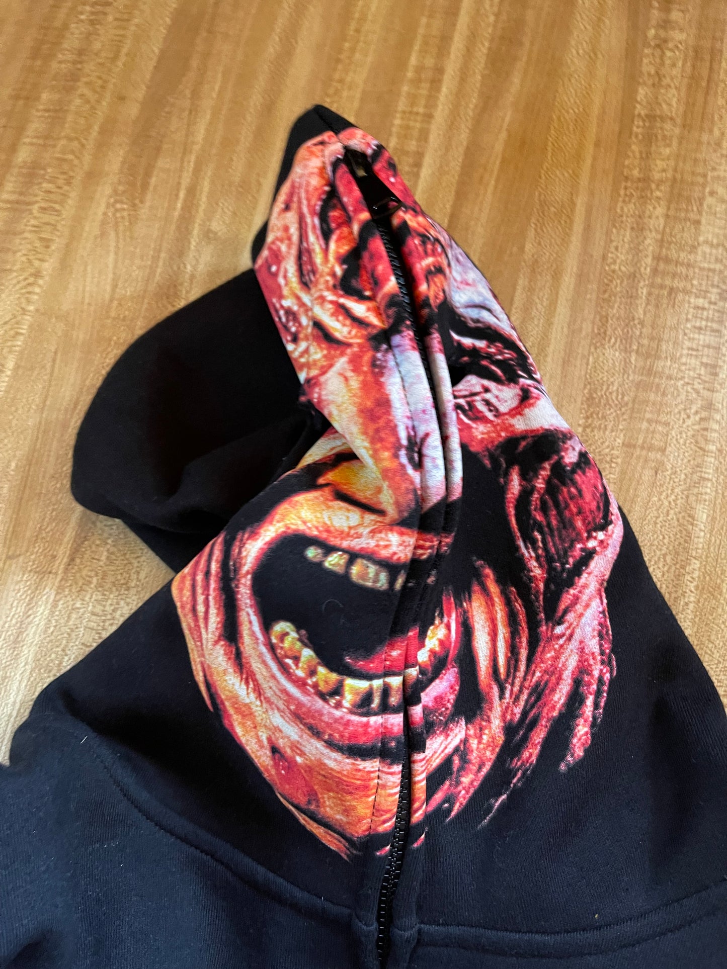 Freddy Kruger nightmare on elm street full zip face mask hoodie xl nwt