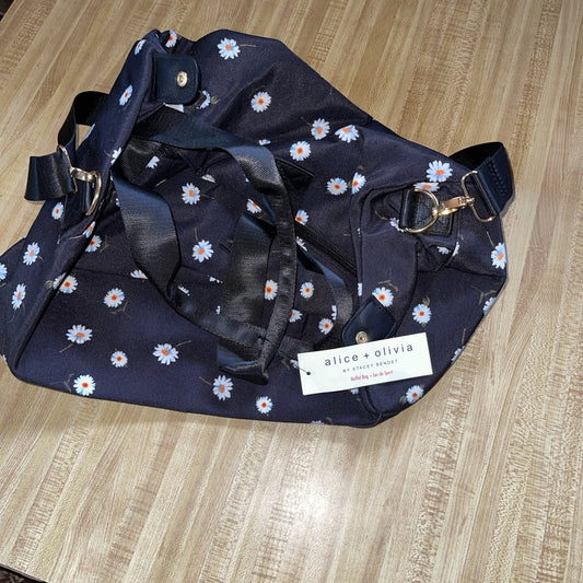 alice olivia daisy print duffel bag NWT 