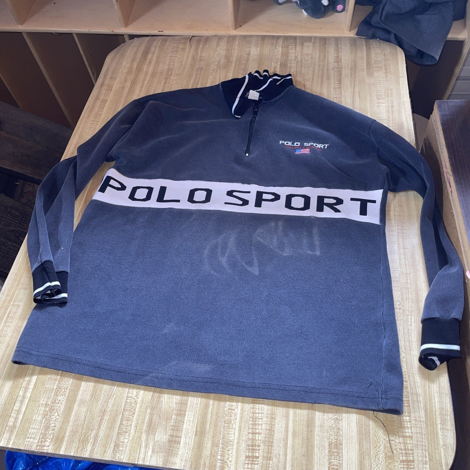 Vintage Polo Sport Quarter Zip Made In USA XL