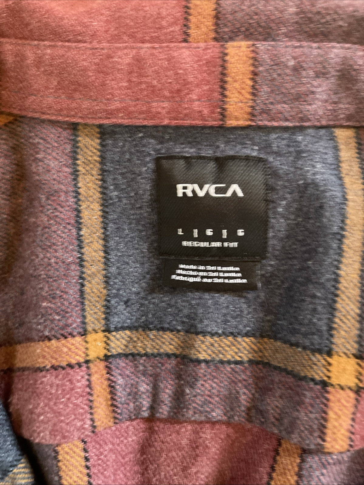 RVCA Heavyweight Flannel Shacket Large 