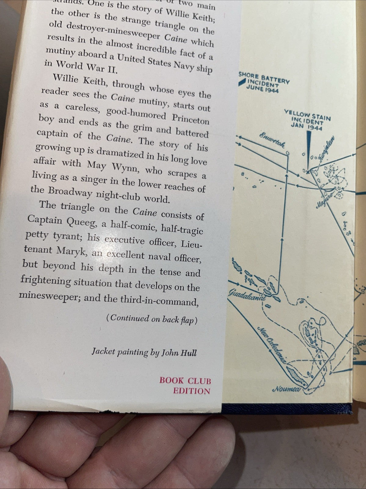 Vintage The Caine Mutiny Book - HERMAN WOUK 1951 DJ Hardcover Book Club Edition
