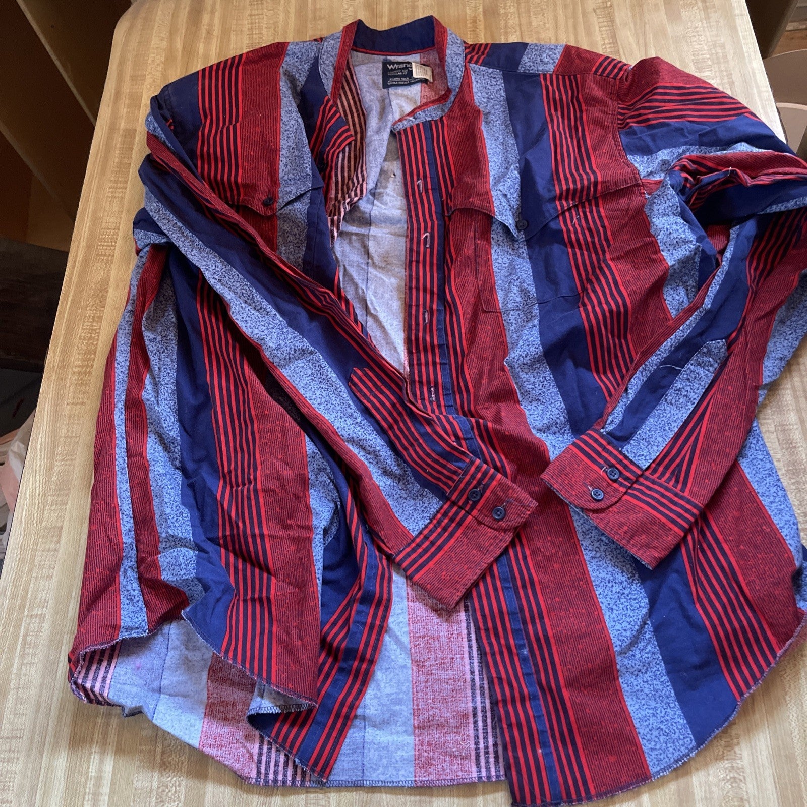 vintage wrangler x long tails shirt 17.5 Brushpopper 