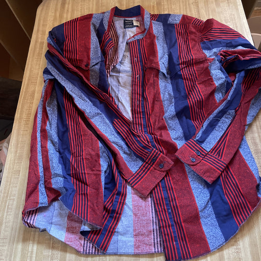 vintage wrangler x long tails shirt 17.5 Brushpopper 