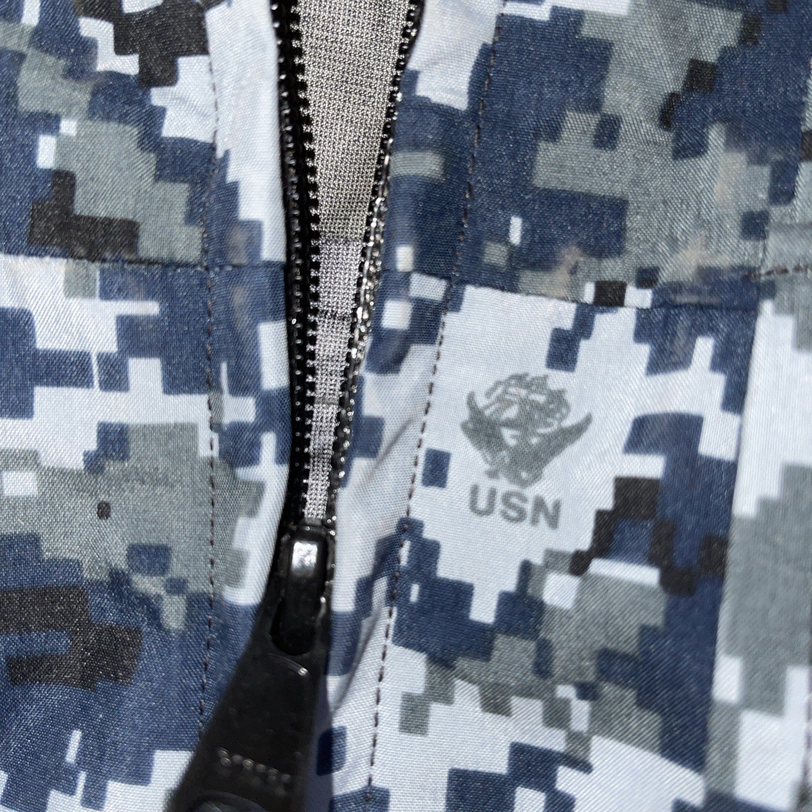 Blue Digital Camo Goretex Jacket Large X Long US Navy Issued