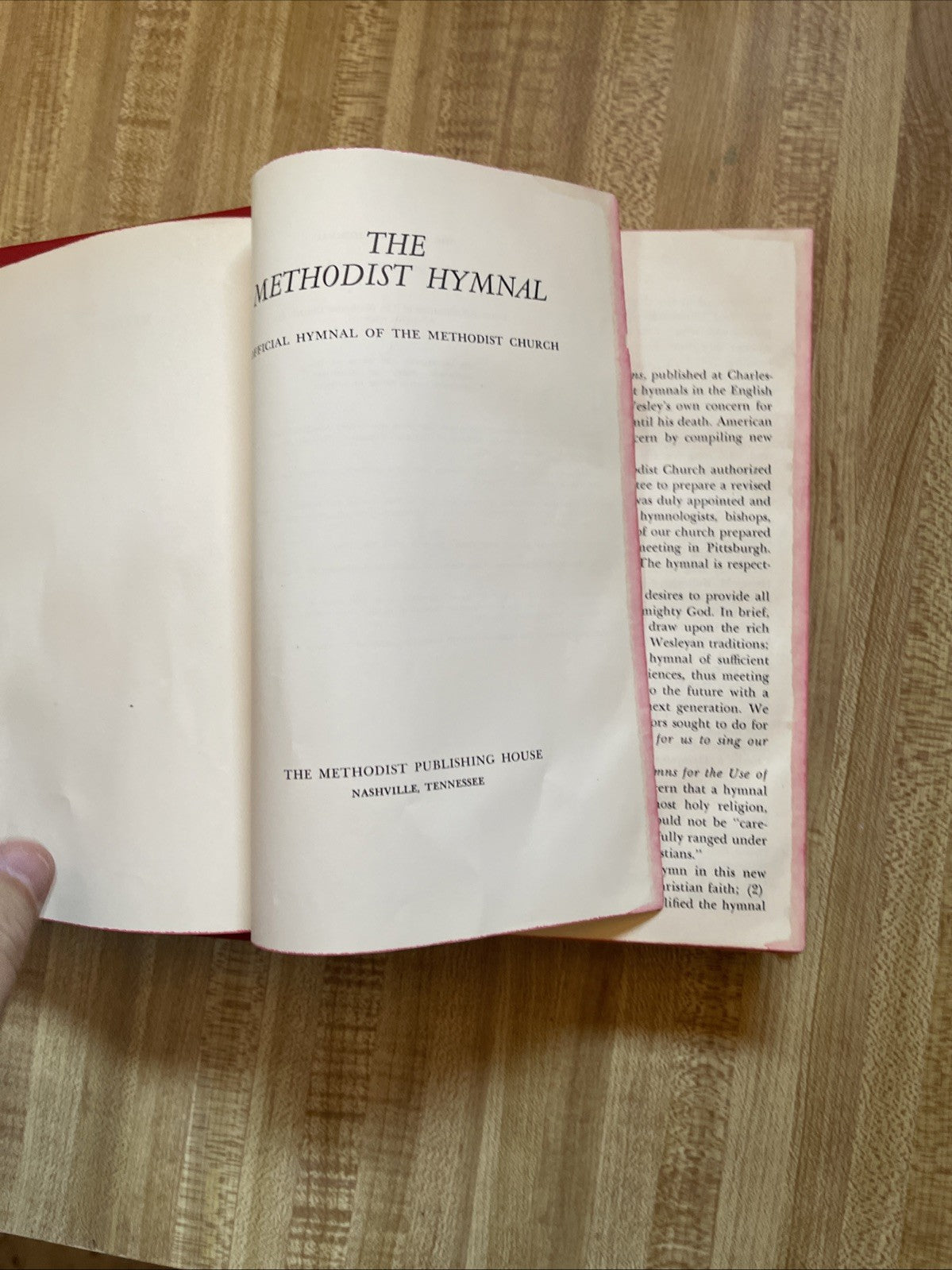 Vintage 1964 1966 The Methodist Hymnal Red Hardcover in Good Condition