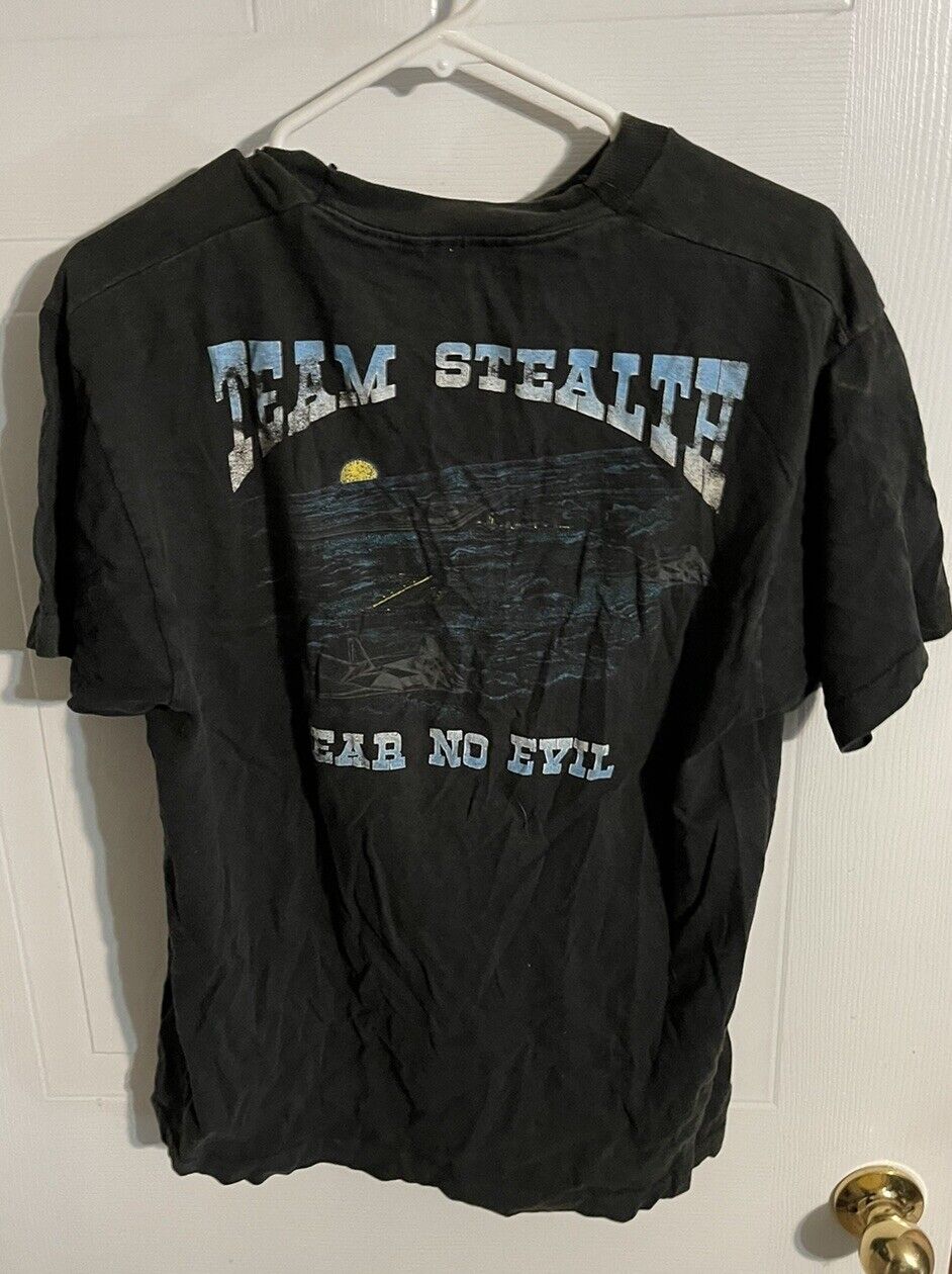 Vintage Team Stealth Fear No Evil Pocket T Shirt XL