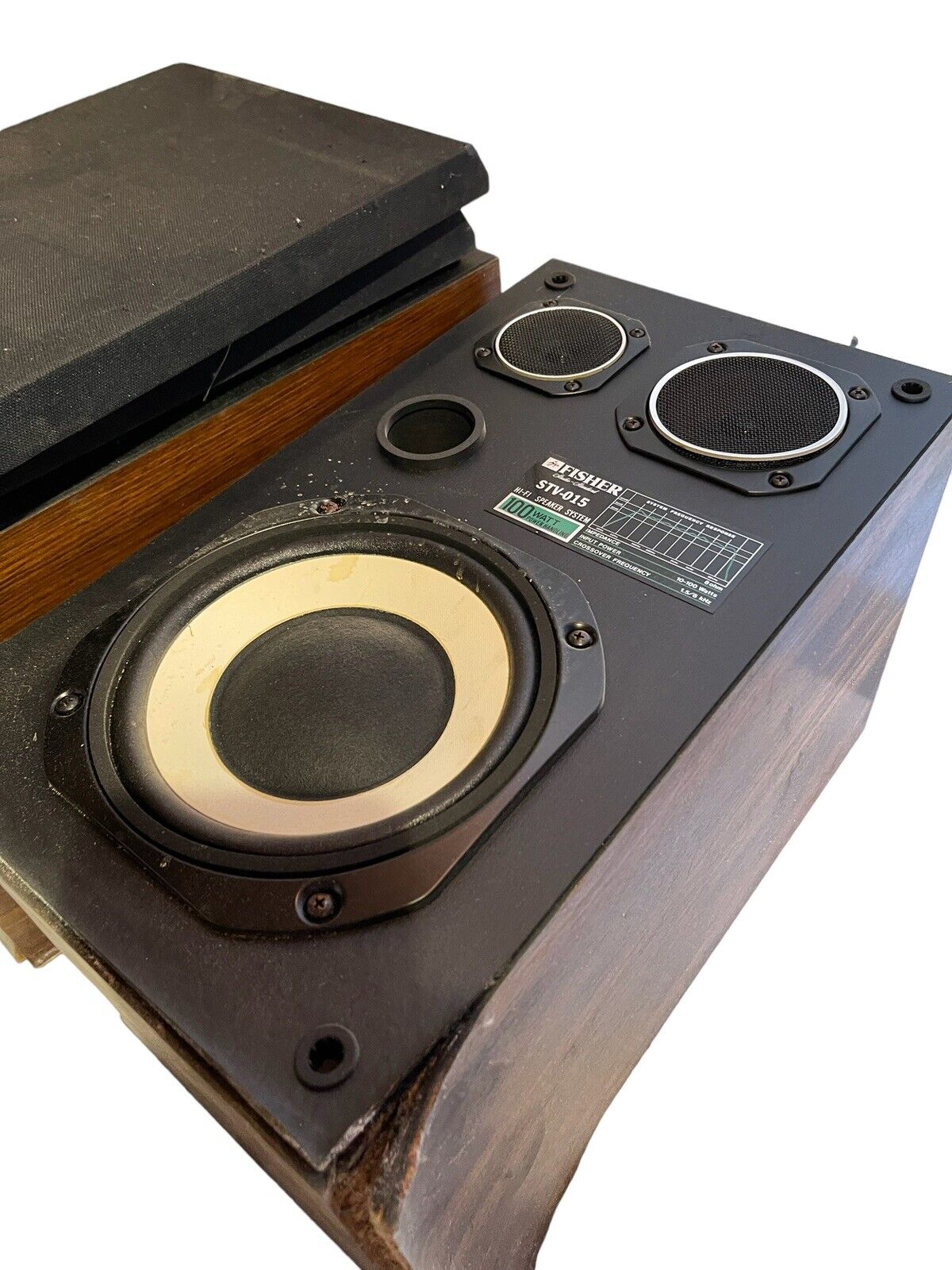 Fisher Stereo With Record Player And Speakers