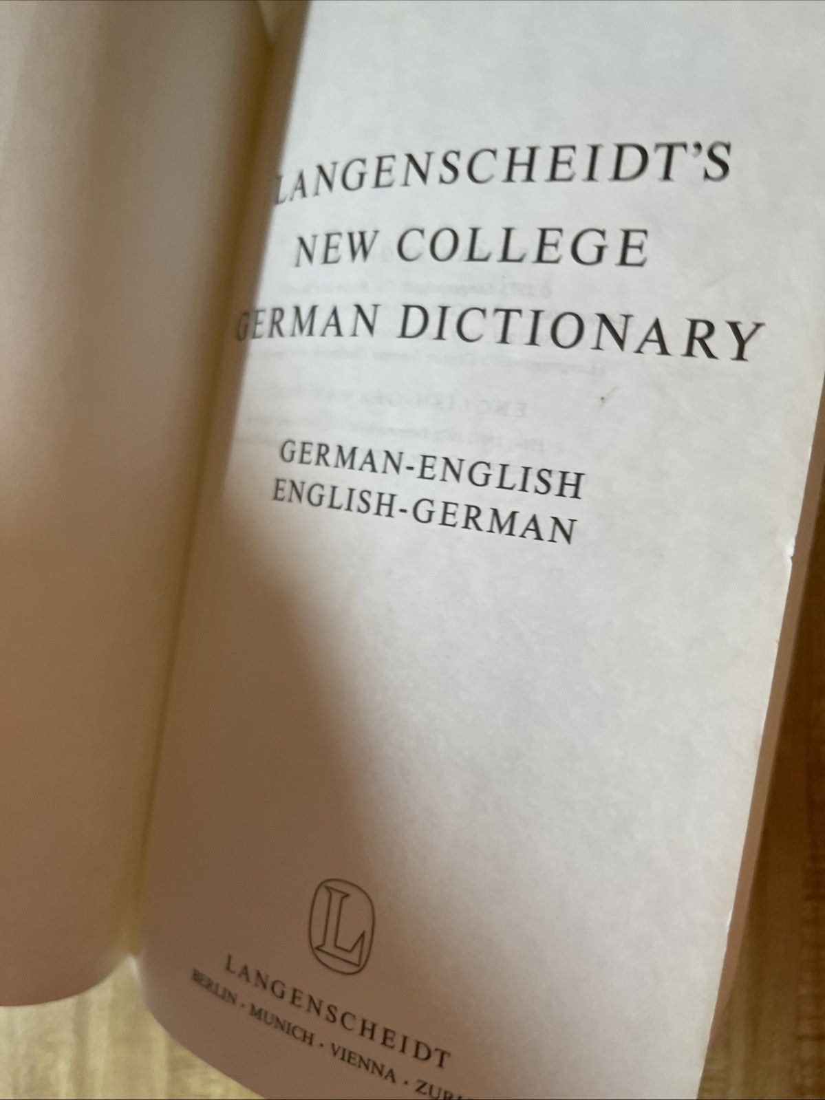 Langenscheidt’s New College German Dictionary 