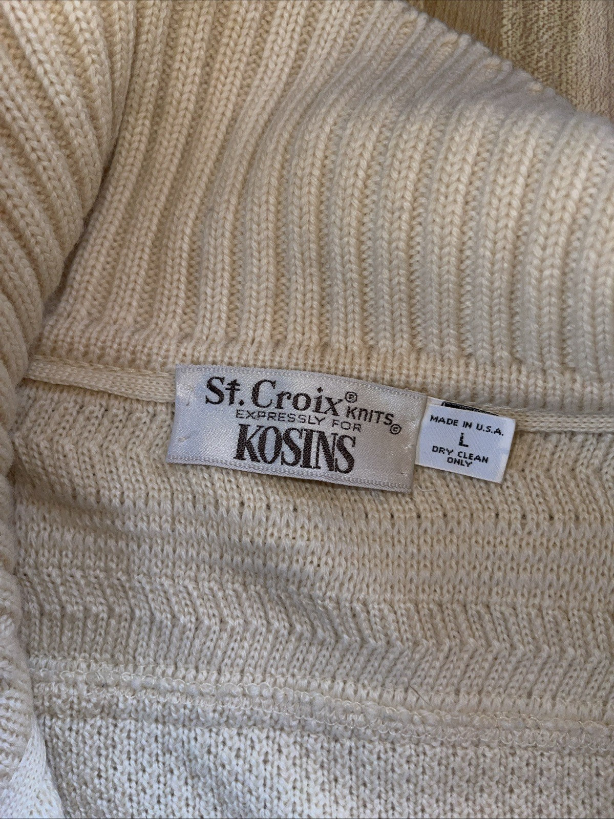 Vintage St Croix Full Zip Sweater Large 