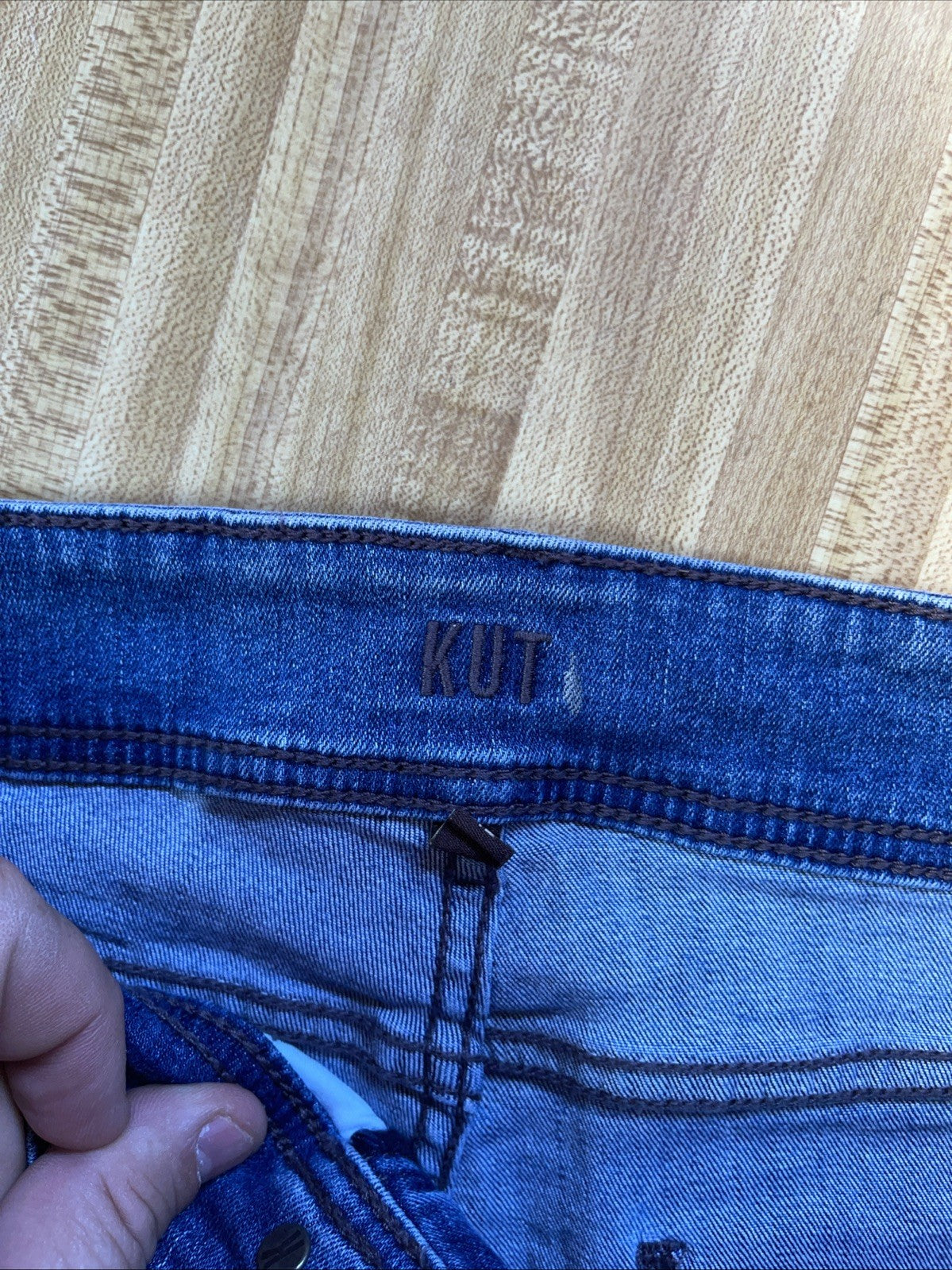 Kut From The Kloth Fab Ab Crop High Rise Straight Leg Jeans 12