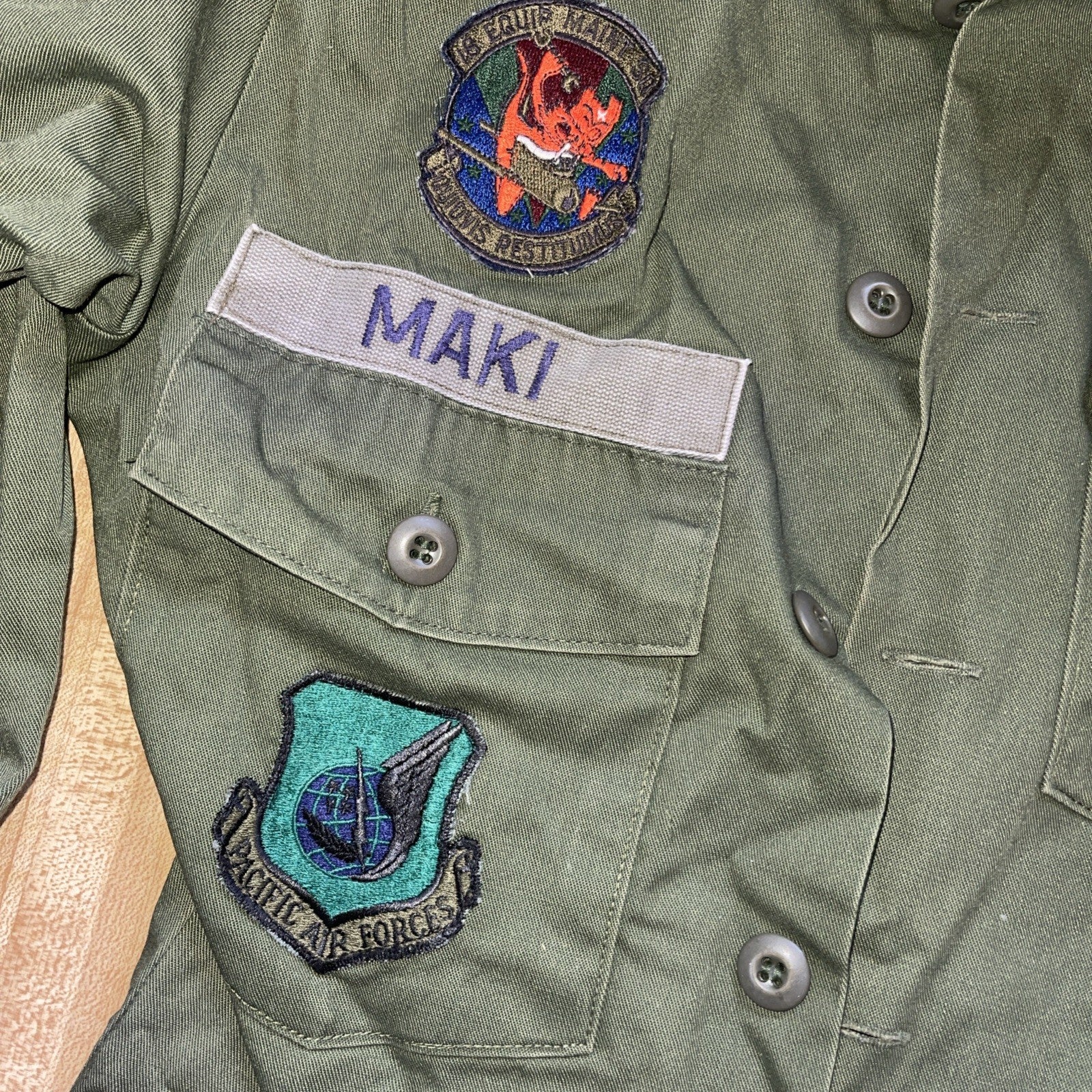 Vintage US Air Force Button Up 15.5