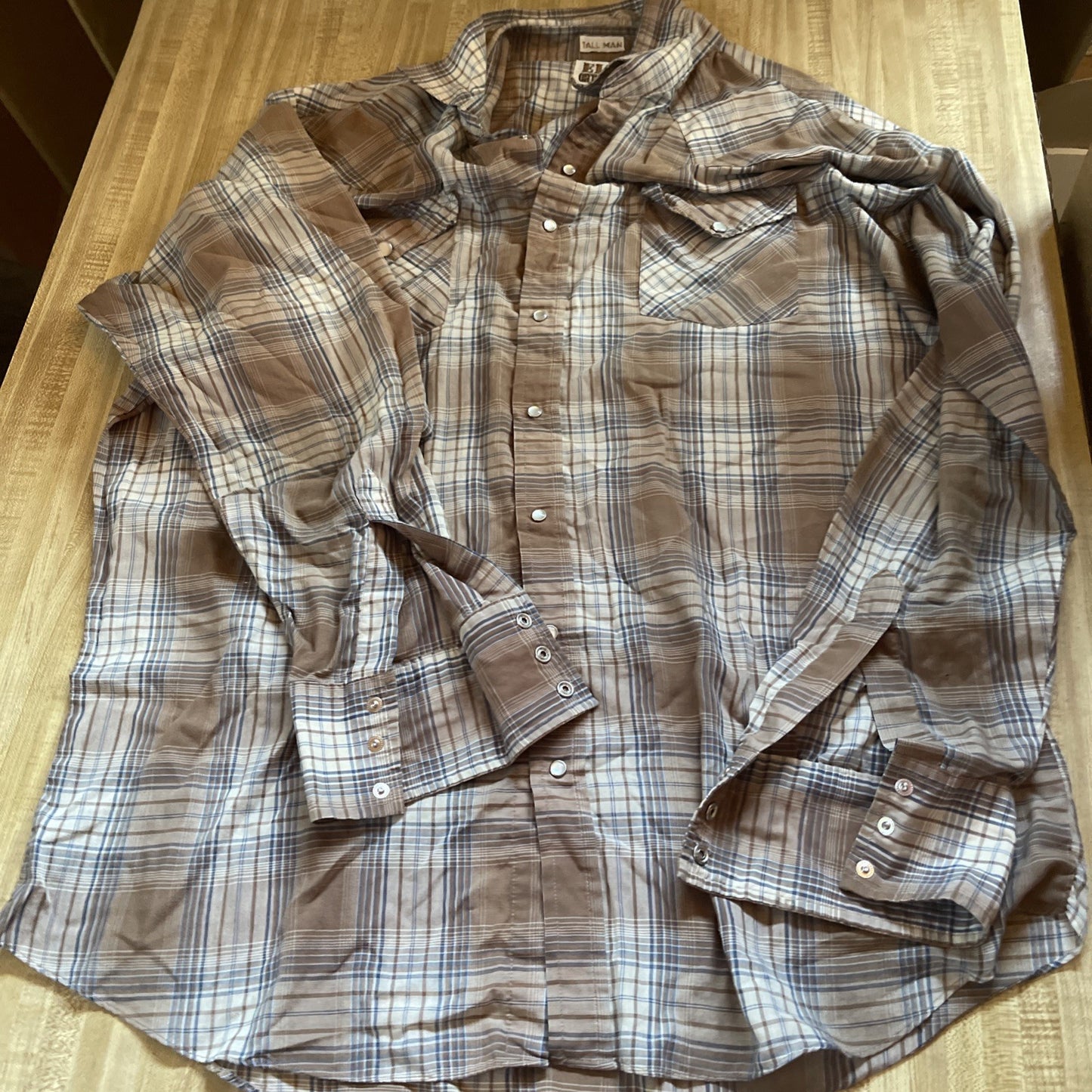 ely cattleman pearl snap shirt XLT