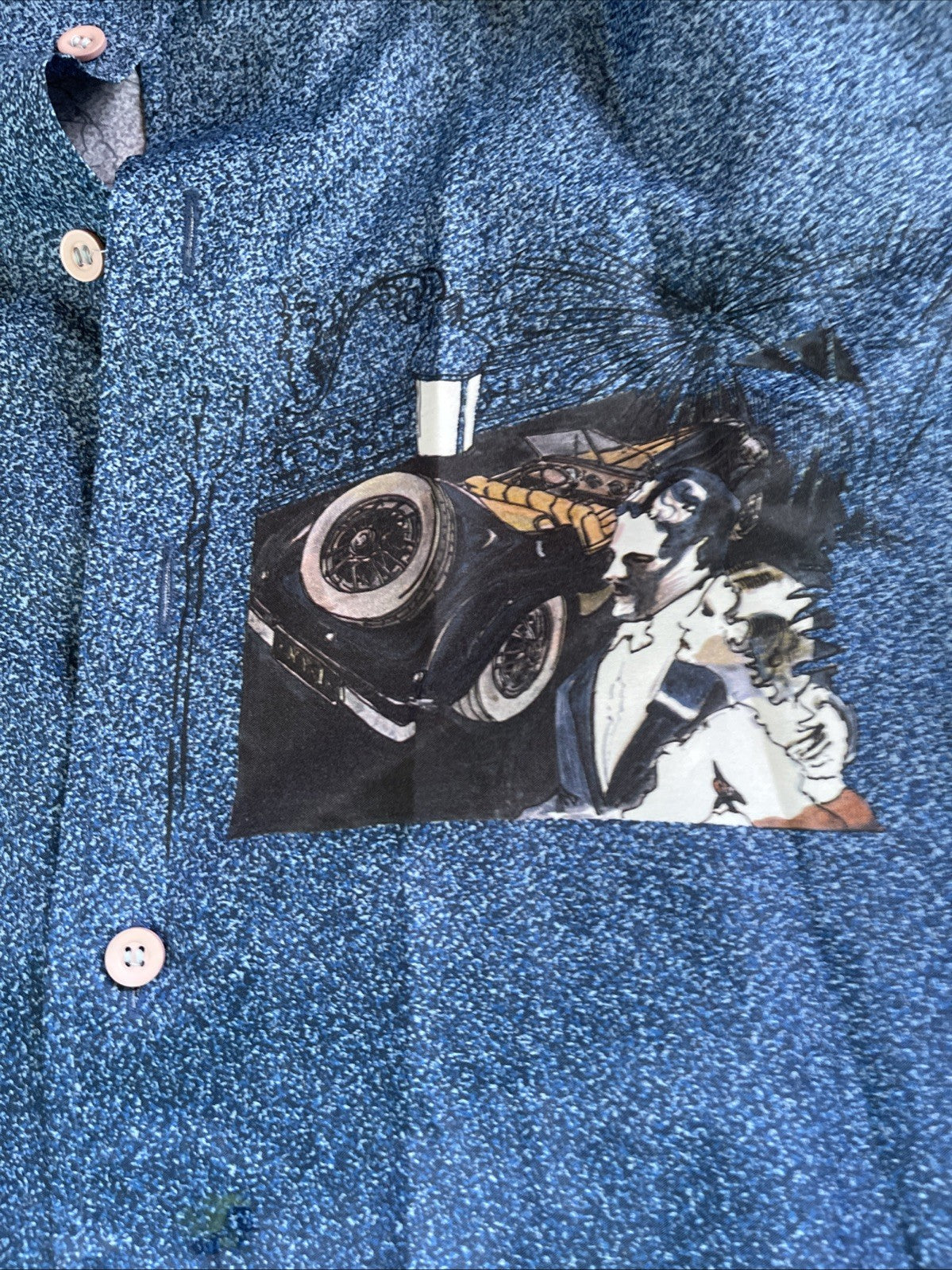 Vintage Landmark Brand Button Up Shirt Large 