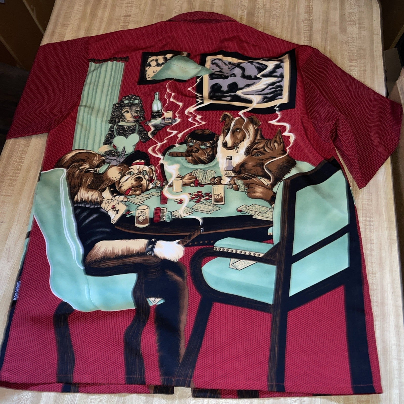 Dog Series By Dragonfly Button Up Medium 