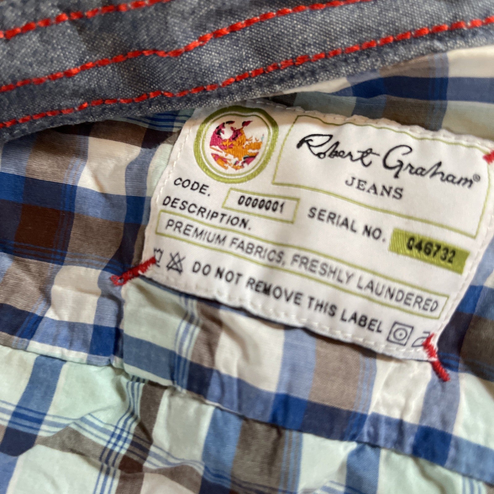 Robert Graham Jeans Shirt Medium 