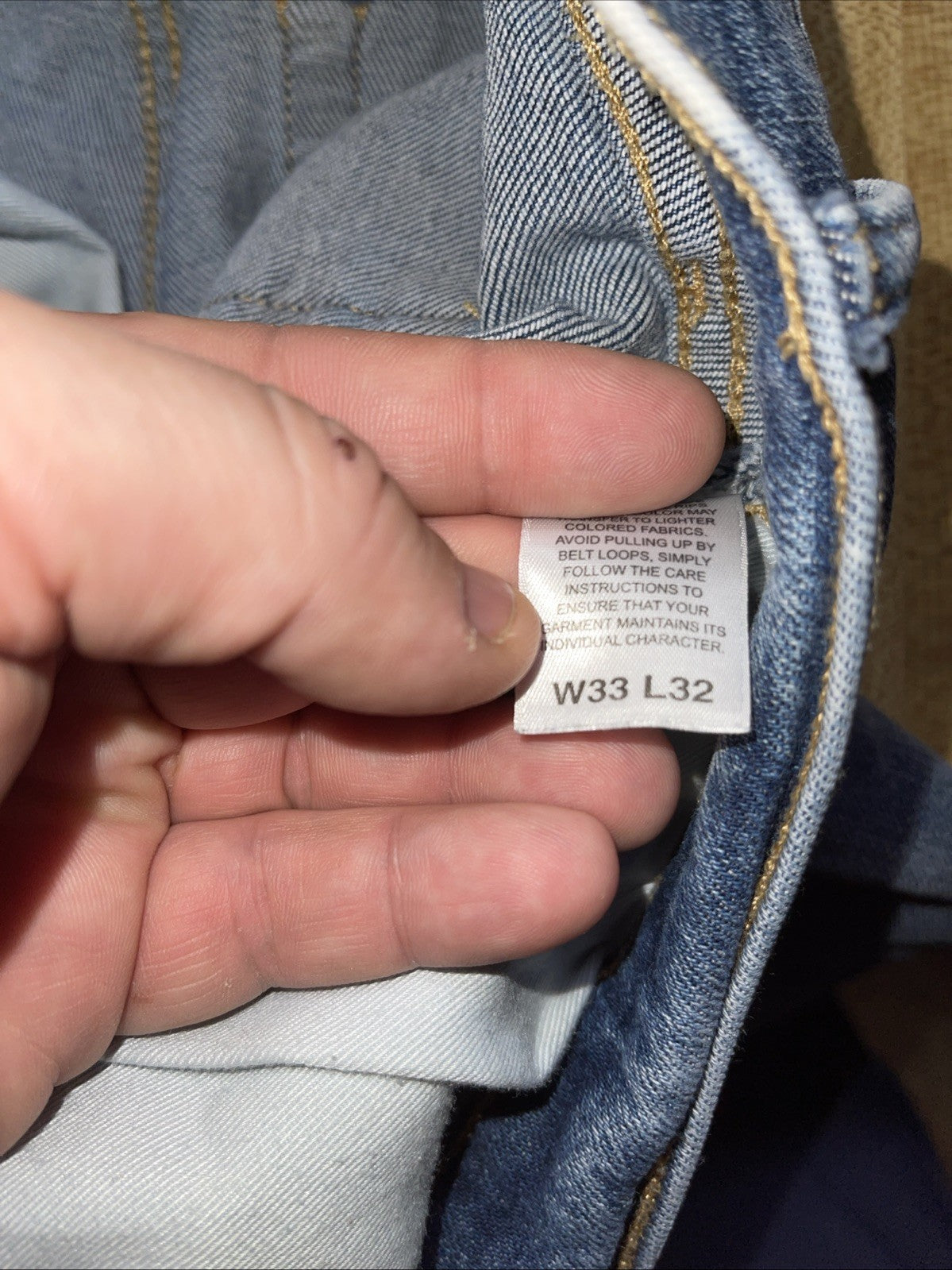 lucky brand 411 athletic taper jeans 33/32