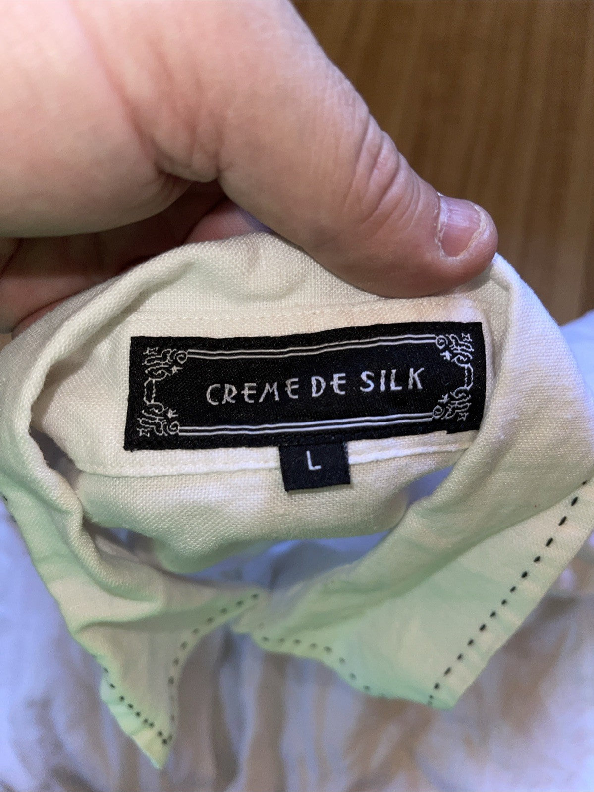 Crème De Silk Linen Shirt Large 
