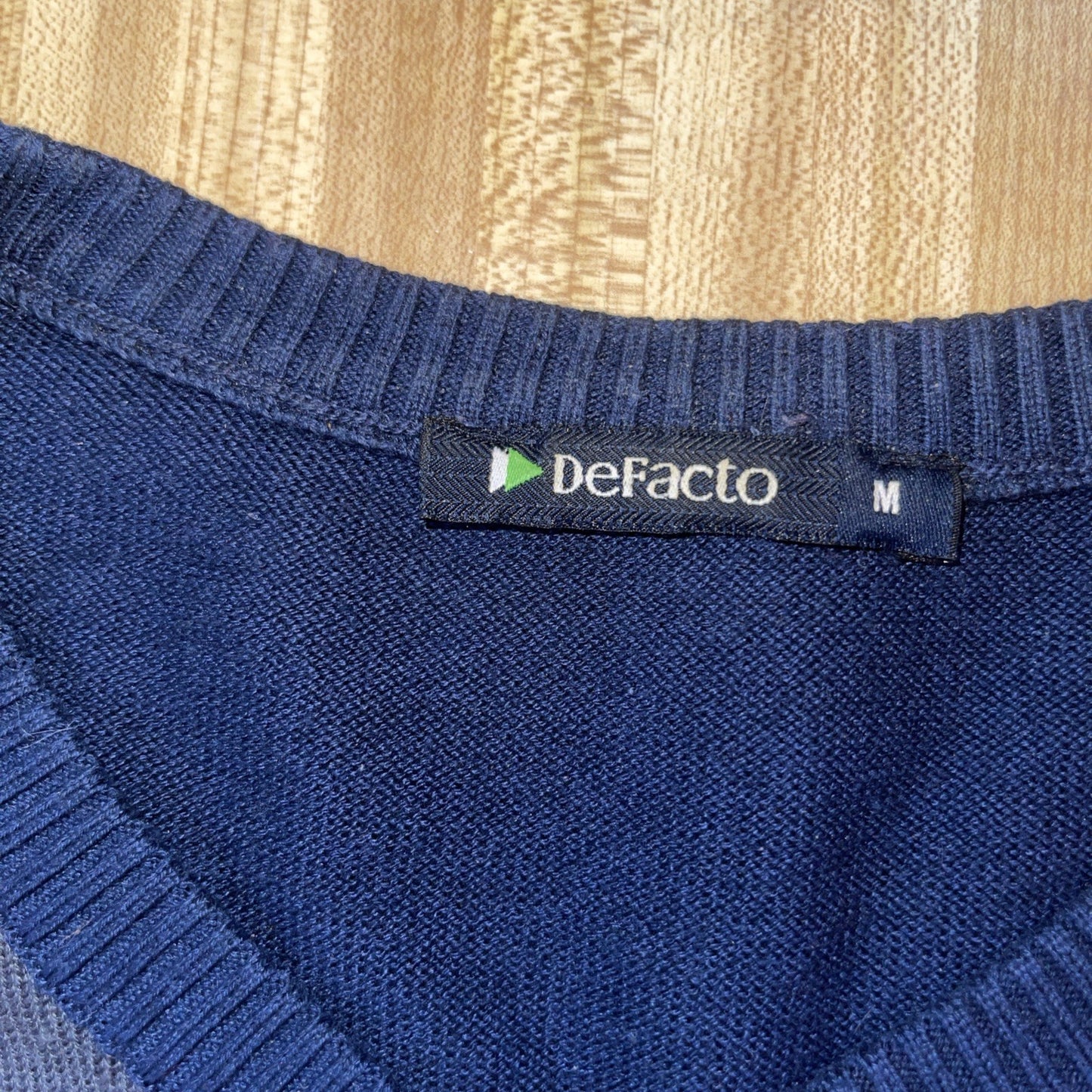 Defacto Argyle Sweater Medium 