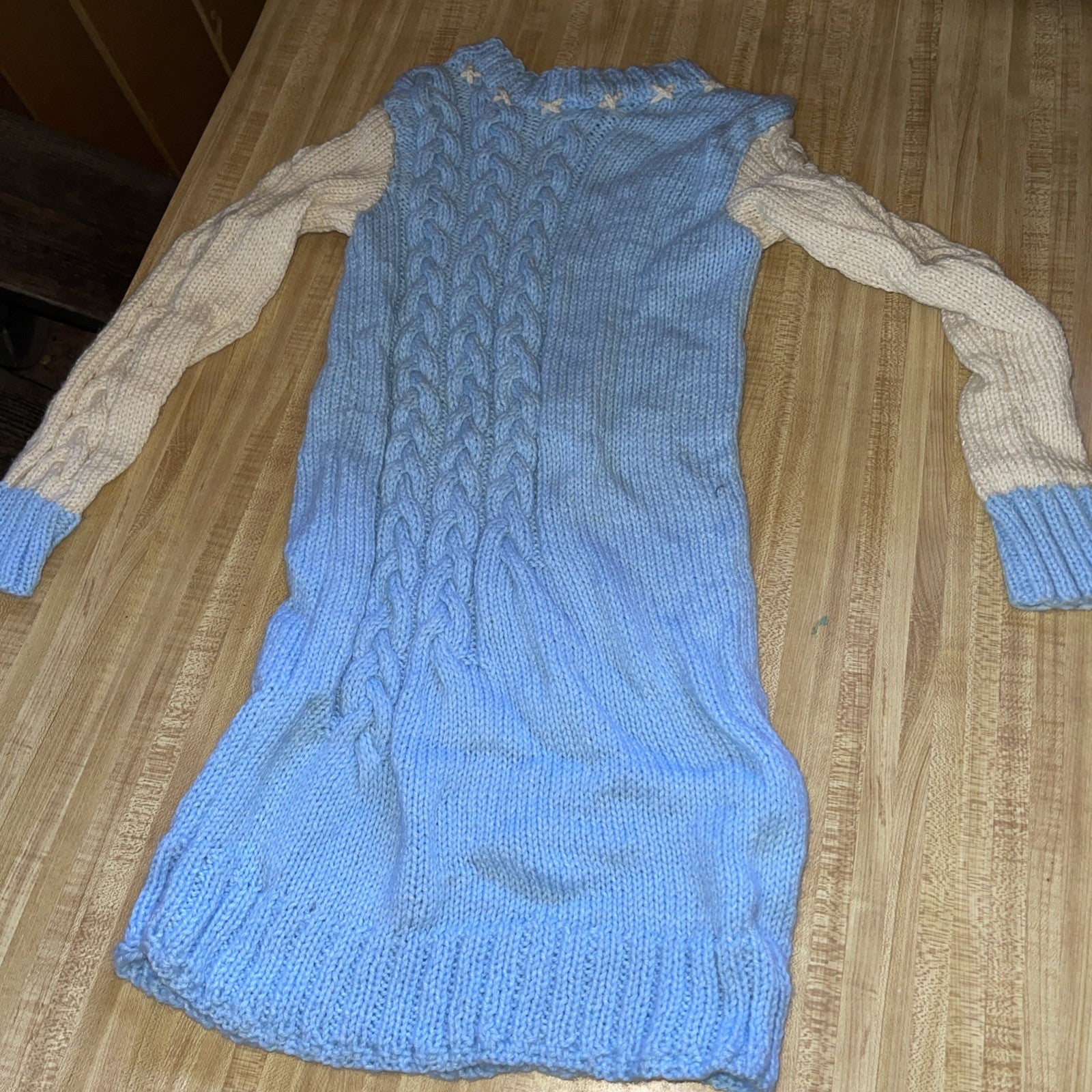 Vintage Handmade Sweater Chunky Heavy Thick Large 