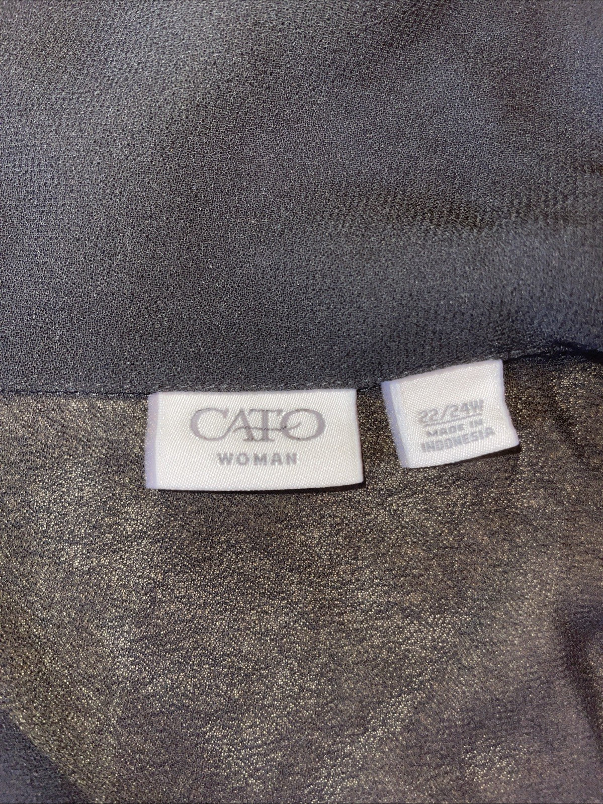 Cato Top 22/24W Sheer Black