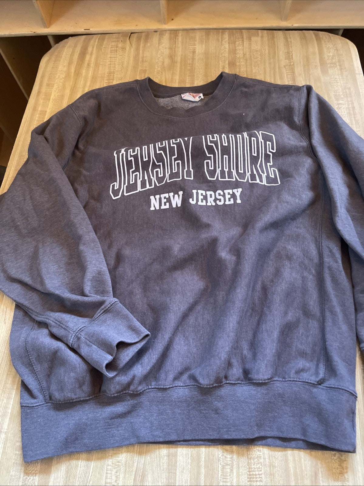 Vintage Pro Weave Jersey Shore NJ Sweatshirt Large 