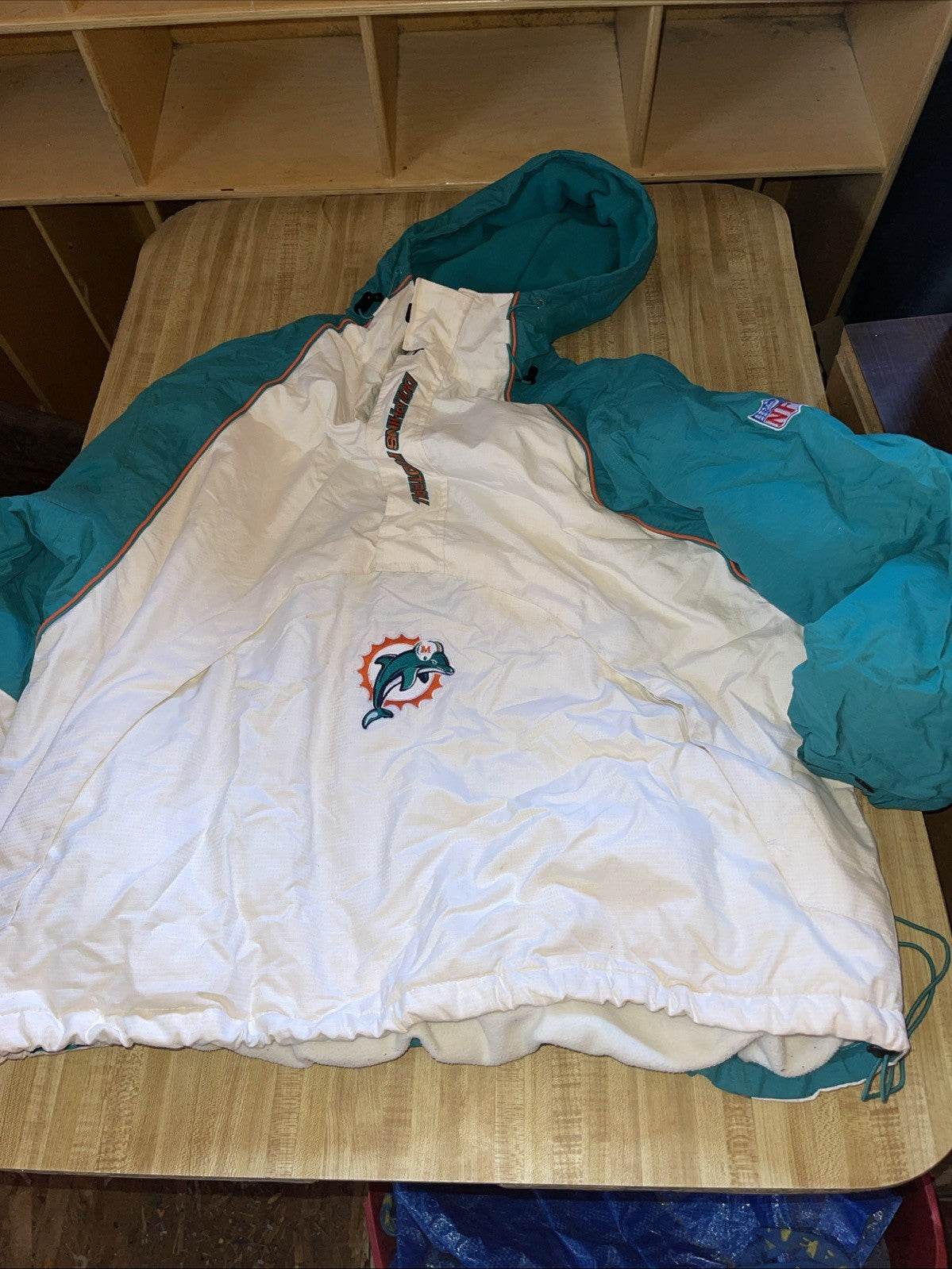 Vintage Reebok On Field Miami Dolphins Jacket XL
