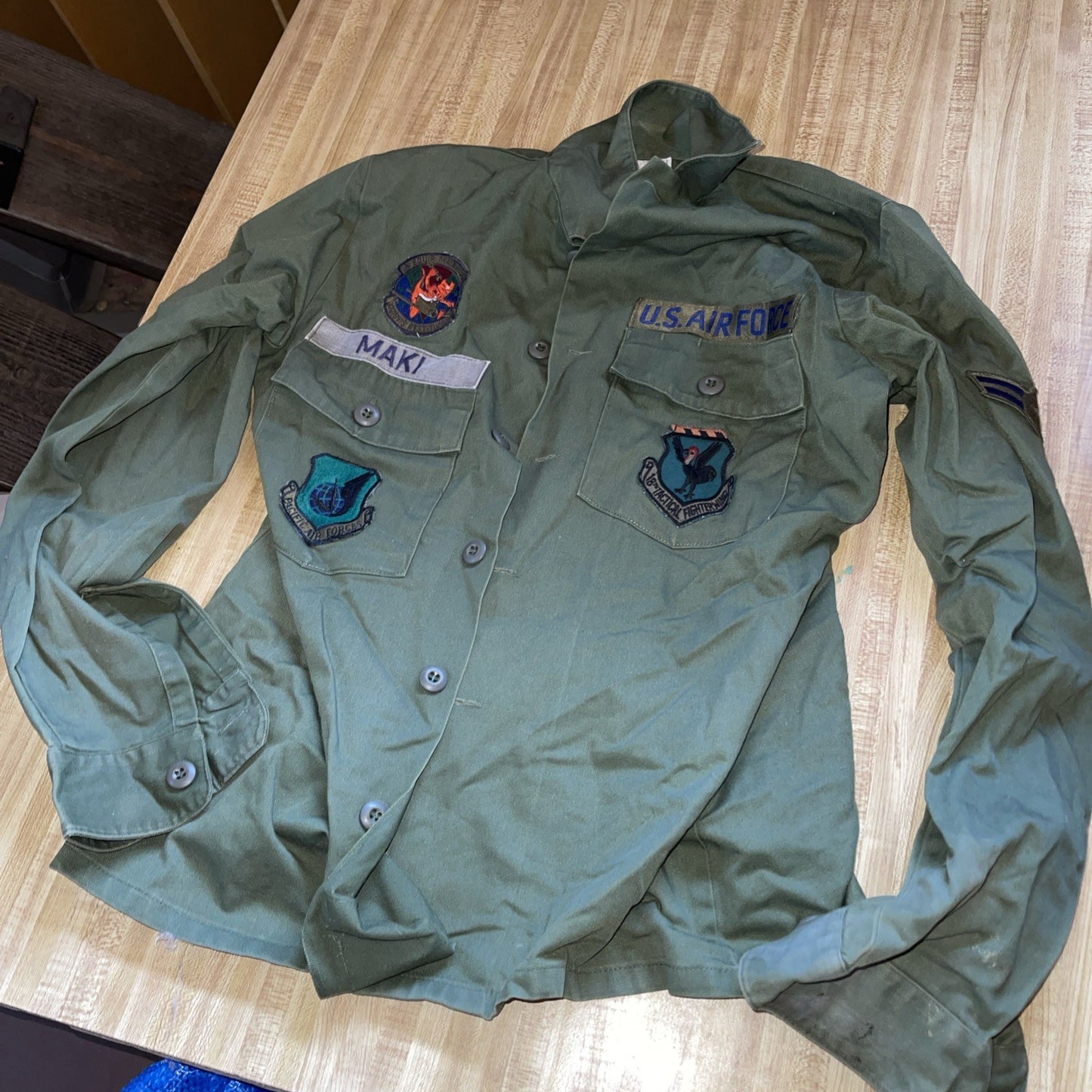 Vintage US Air Force Button Up 15.5