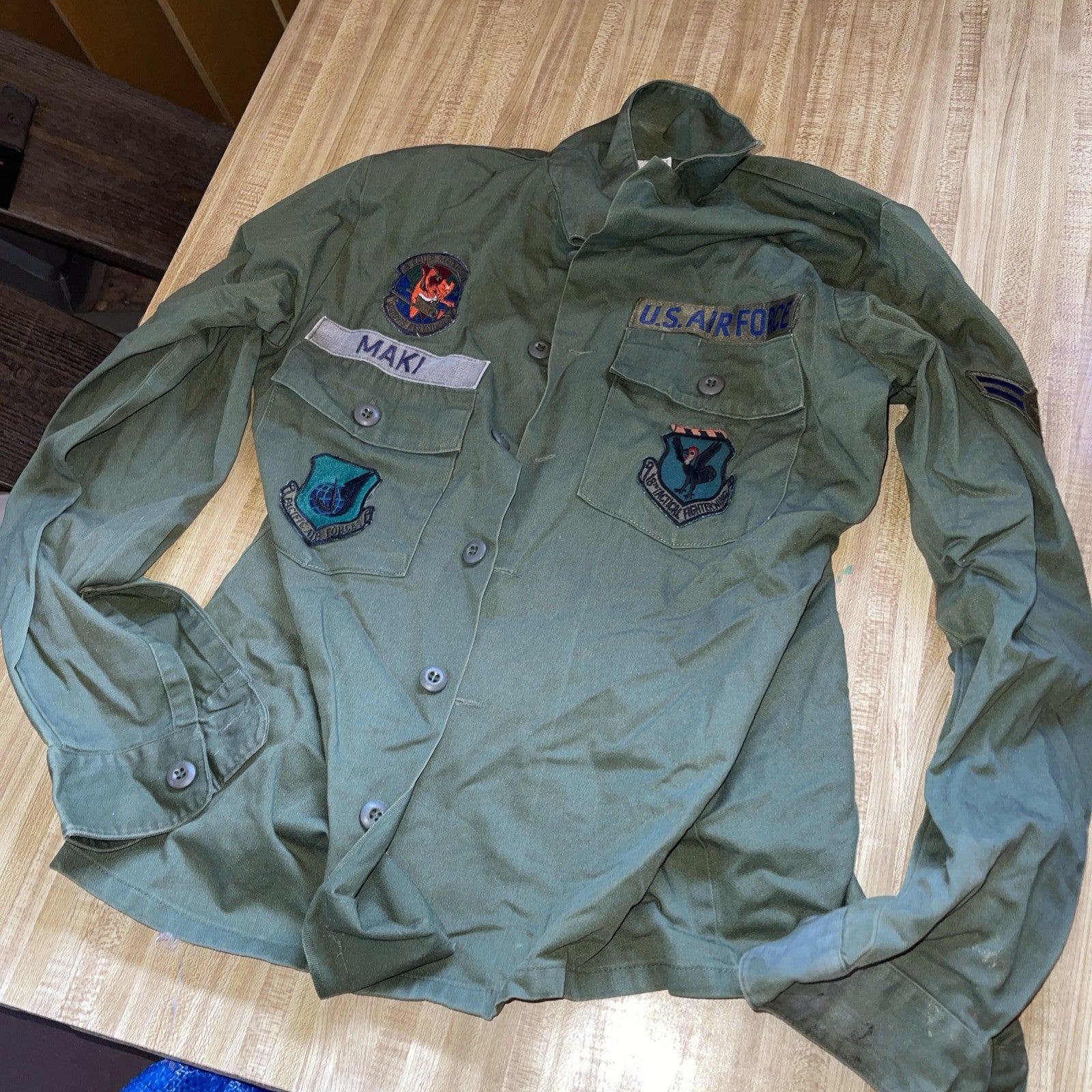 Vintage US Air Force Button Up 15.5