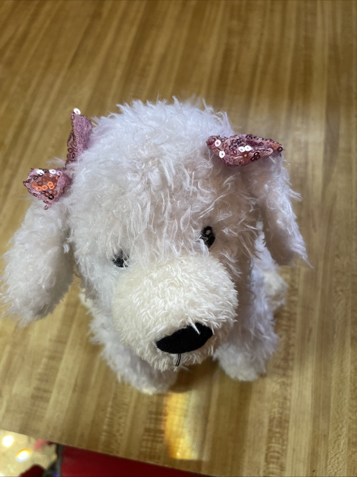 Pink Sky Plush Dog