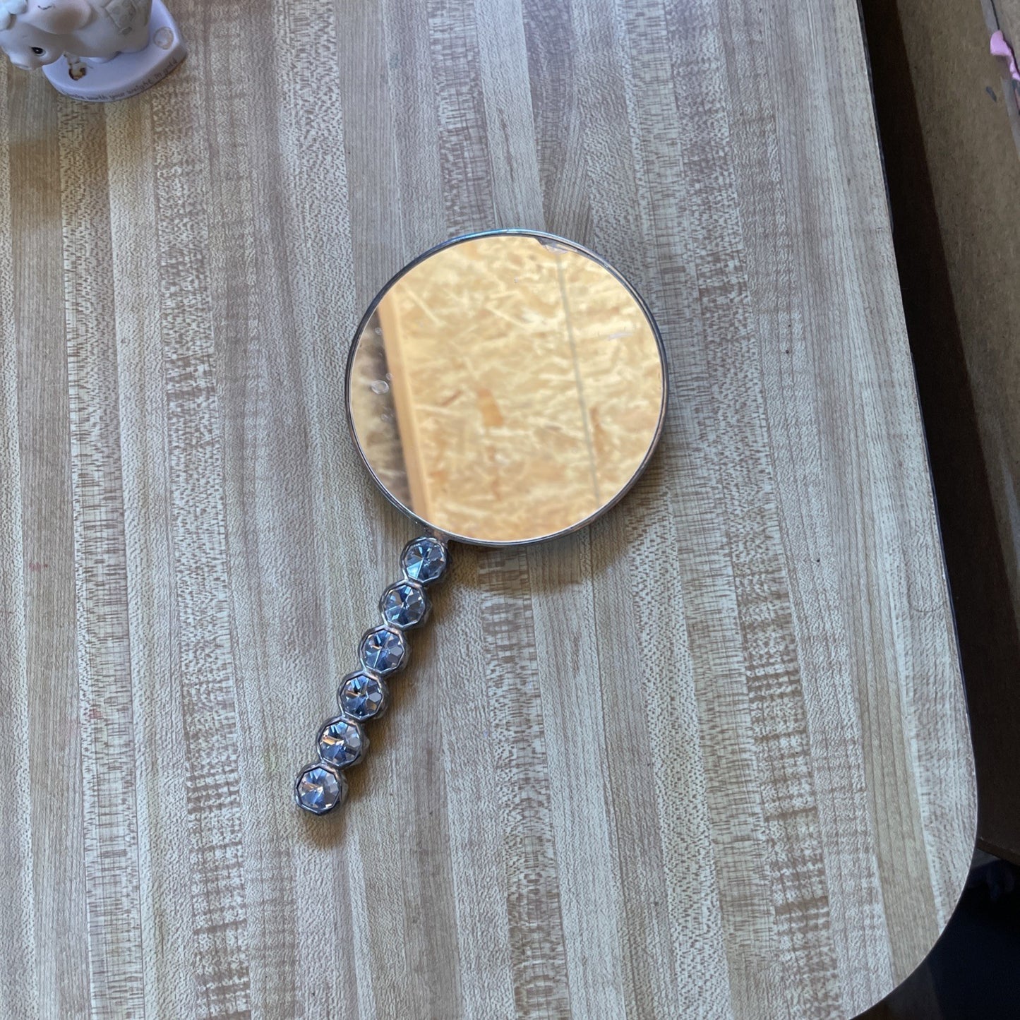 Vintage Silver Hand Mirror 