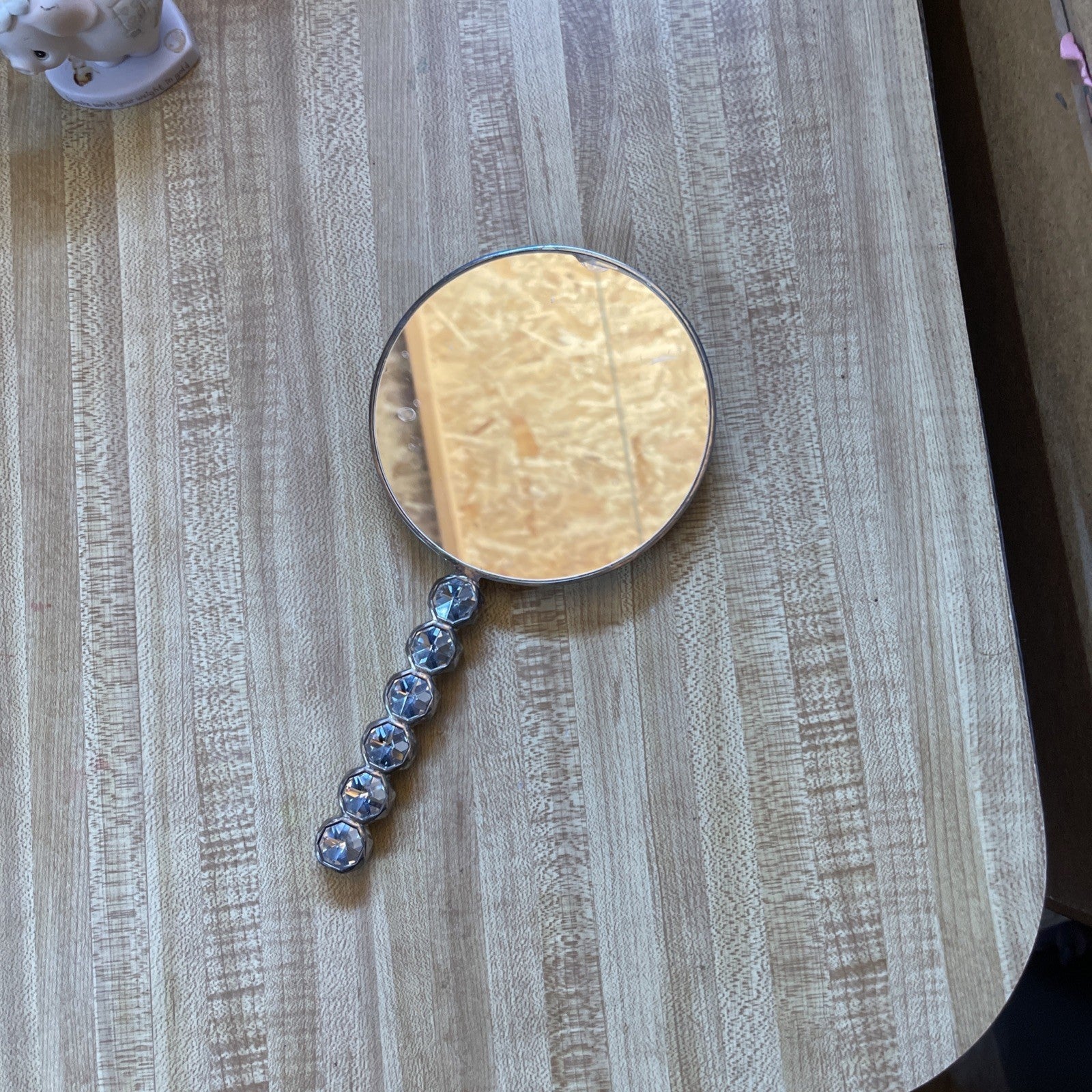 Vintage Silver Hand Mirror 