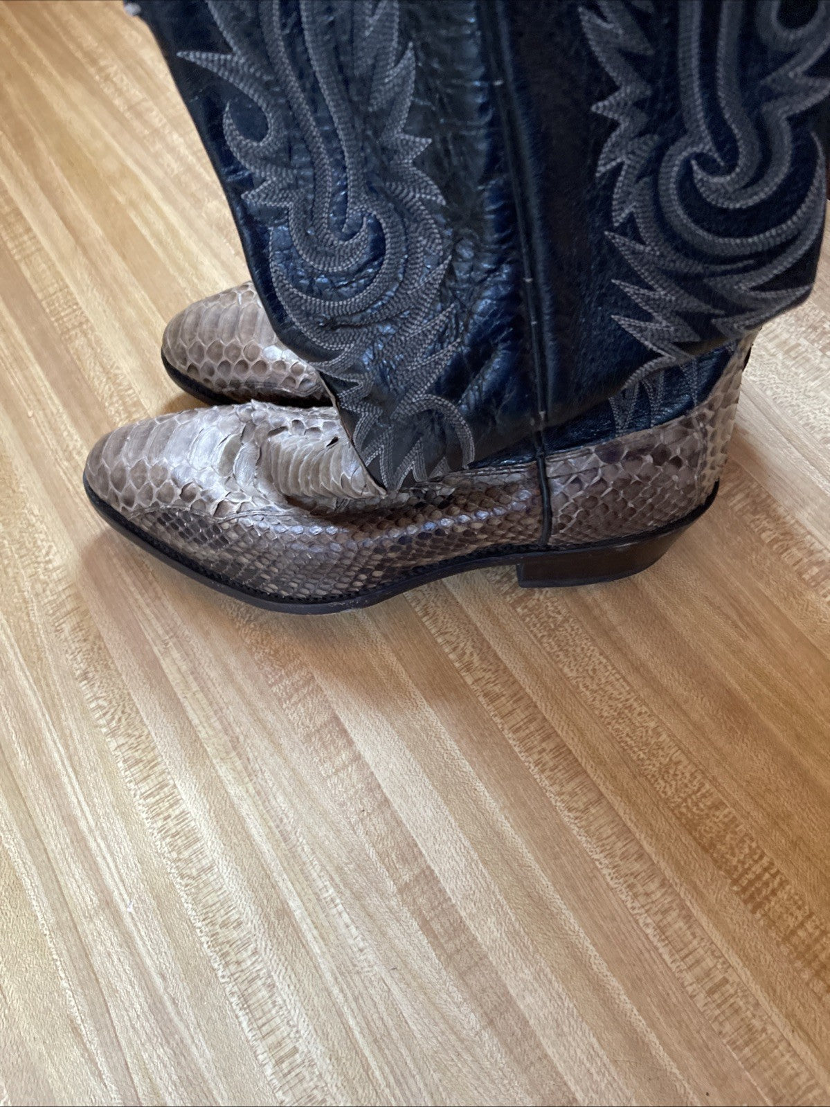 dan post snakeskin boots 10 EW
