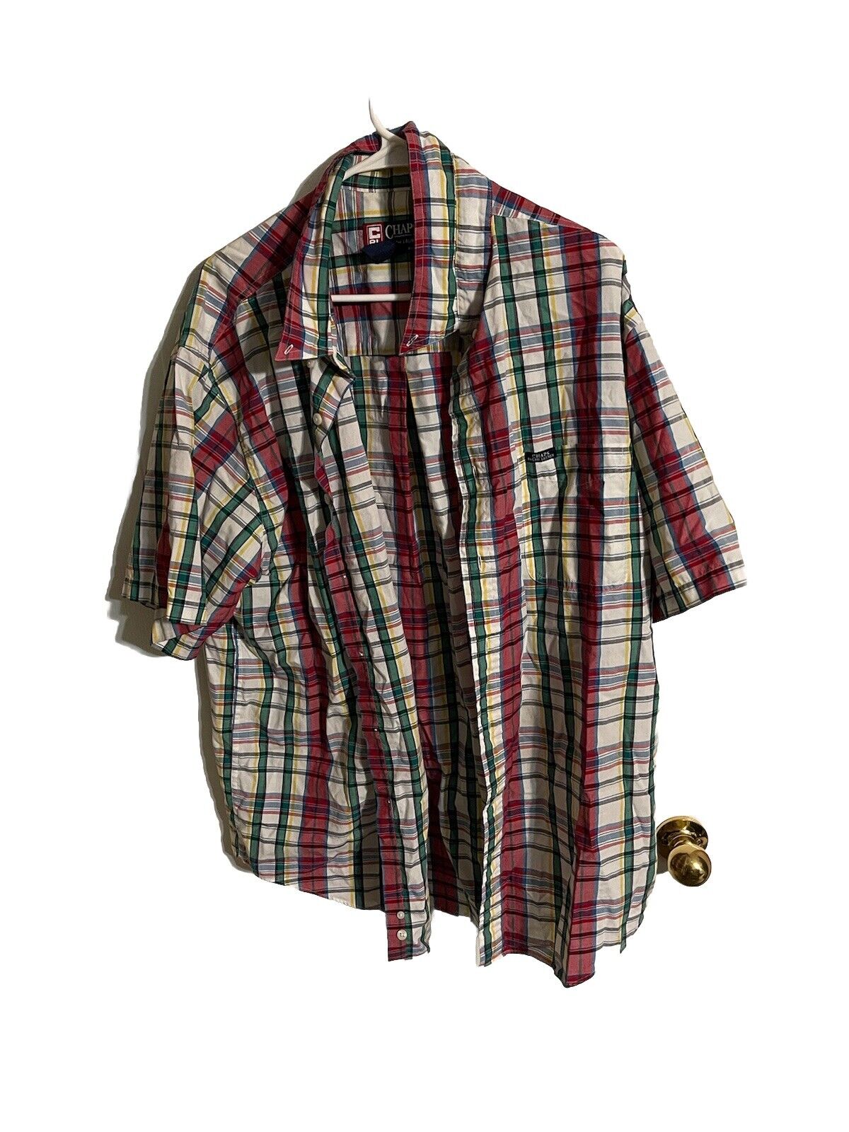 Chaos Ralph Lauren Plaid Colorblock Patchwork Button Down XXL 
