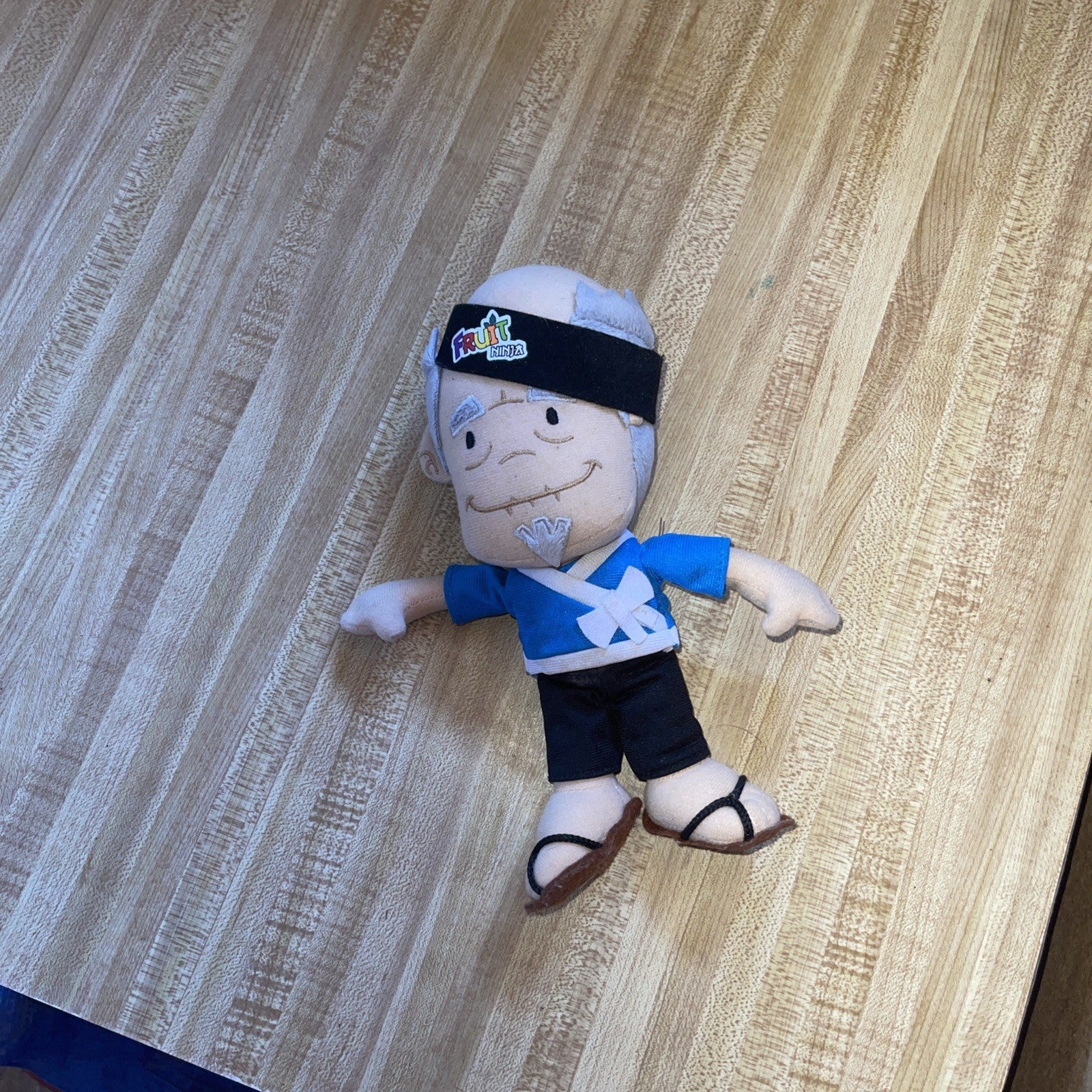 Fruit Ninja Plush Sensei Karate Old Man Doll Watermelon Halfbrick 8.5”