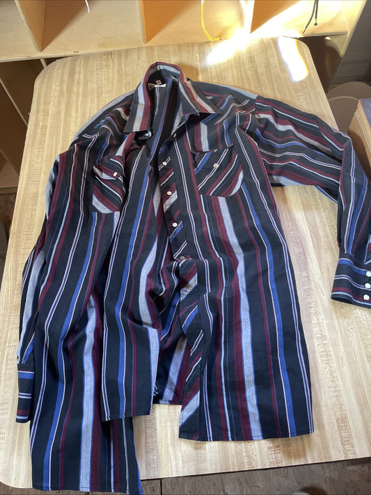 corral west ranch wear pearl snap XXL