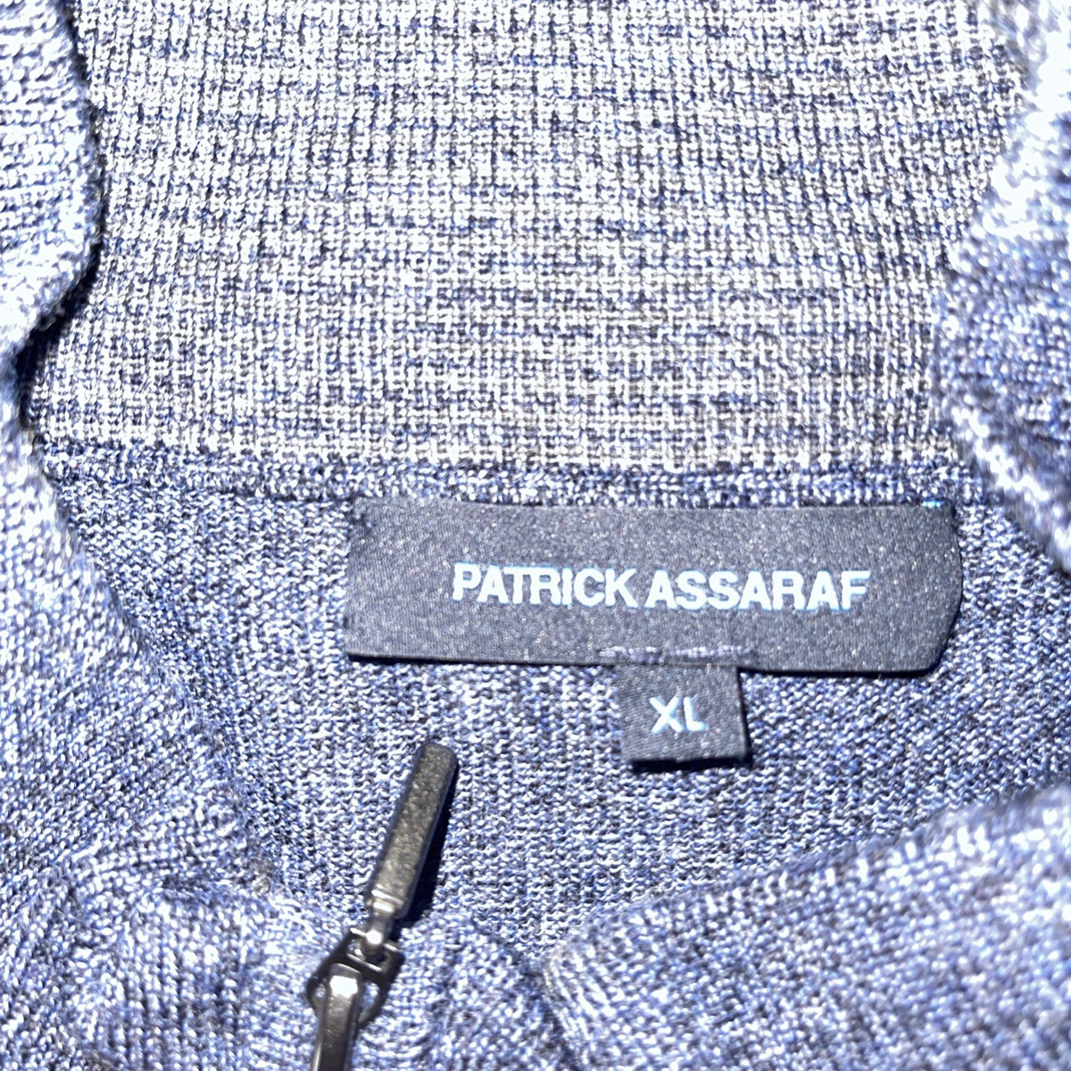Patrick Assaraf Extra Fine Merino Wool Quarter Zip XL