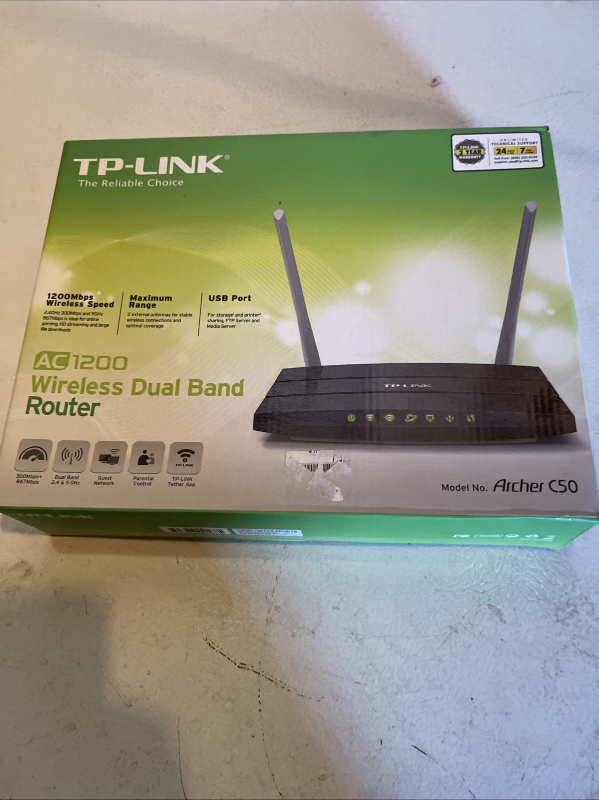 TP-LINK Archer C50 AC1200 Wireless Dual Band Router