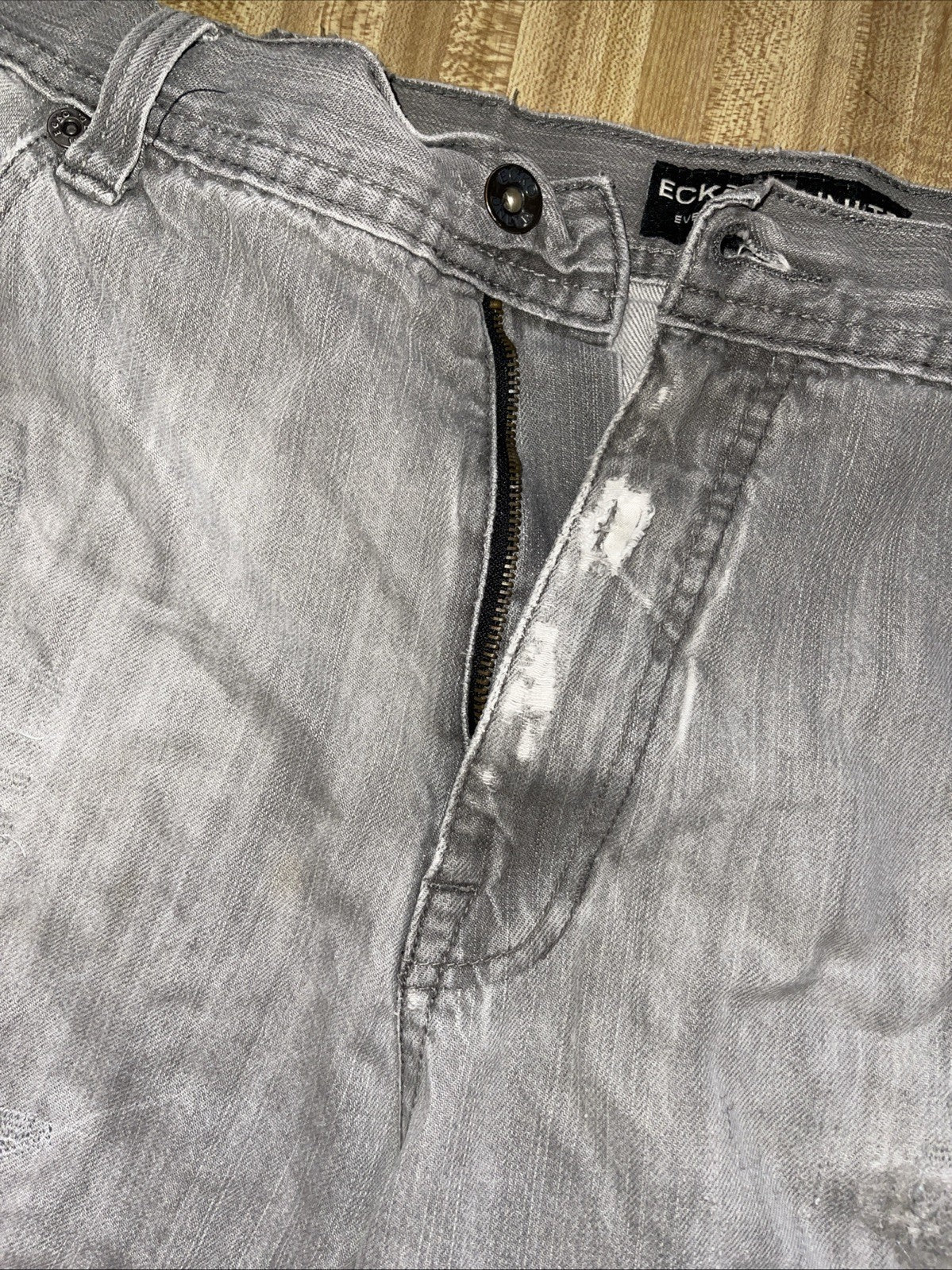 Ecko Unltd Jorts 40 Distressed Y2K Hiphop Streetwear 