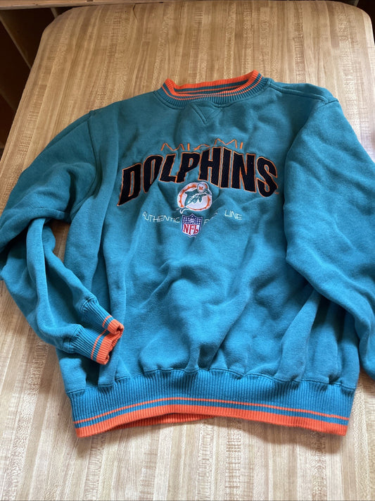 Vintage Logo Athletic Miami Dolphins Sweatshirt Large 
