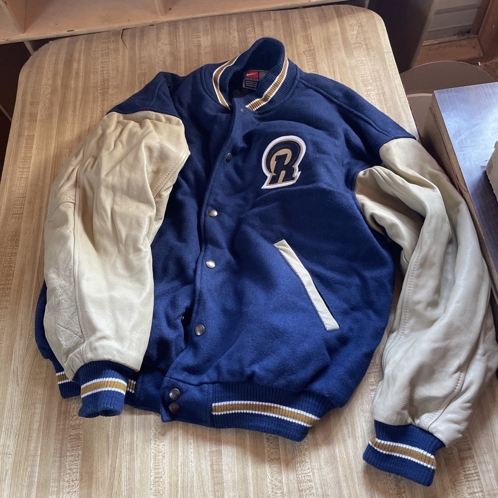 Vintage Team Nike St Louis Rams Varsity Jacket Medium 