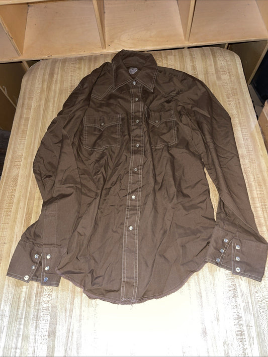 vintage pearl snap western shirt