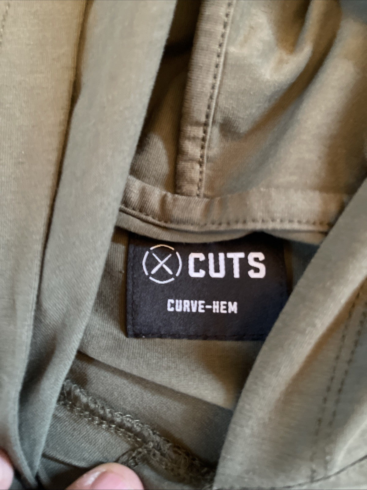Cuts Curve Hem Hoodie Medium 
