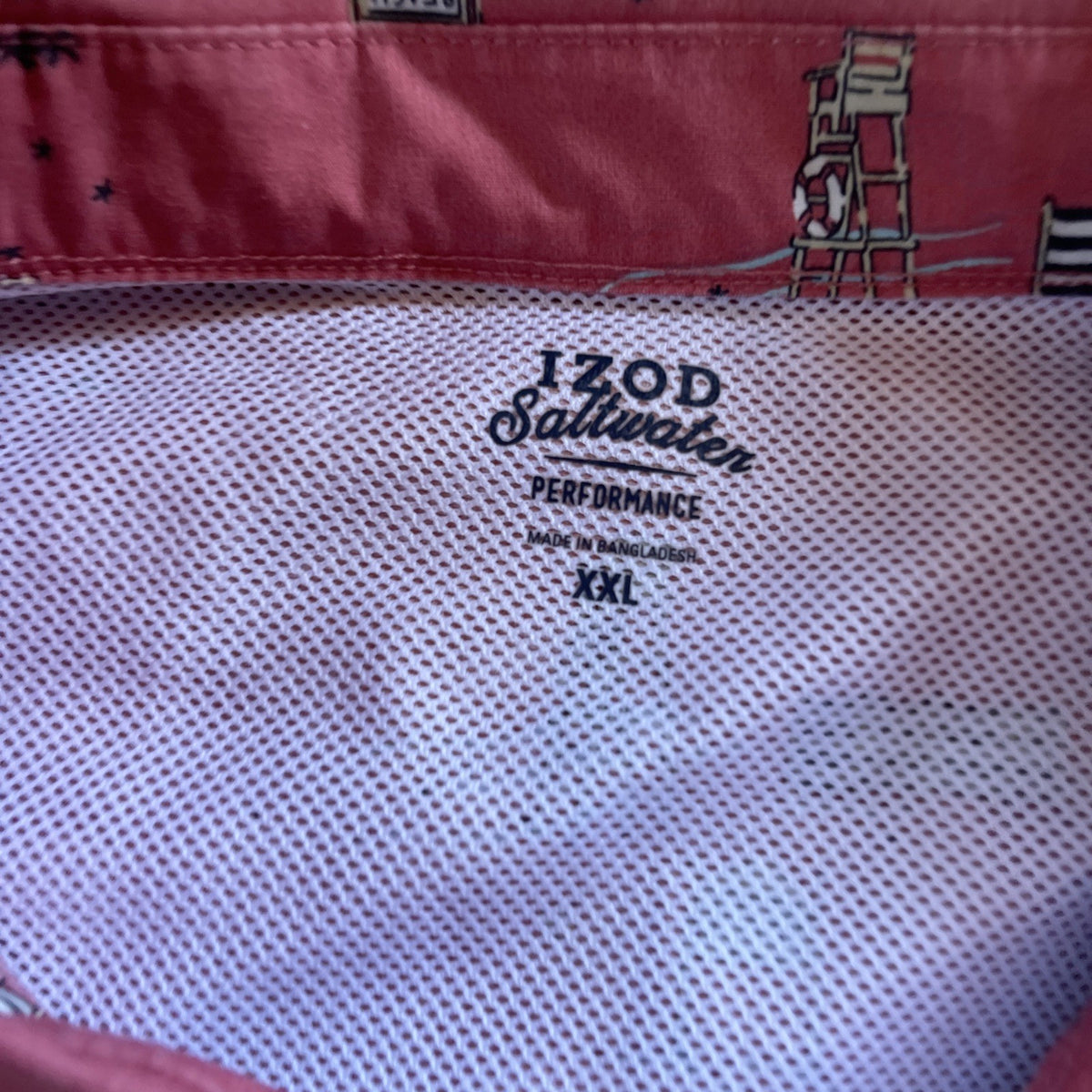 Izod Saltwater Vented Performance Shirt XXL 