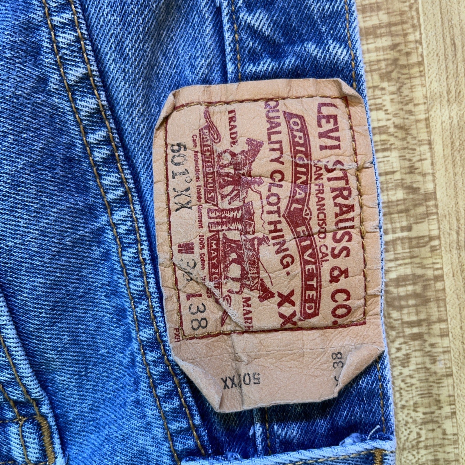 Vintage Levi’s 501XX Tag Says 38/38 But They Measure 32/35 Made In Mexico