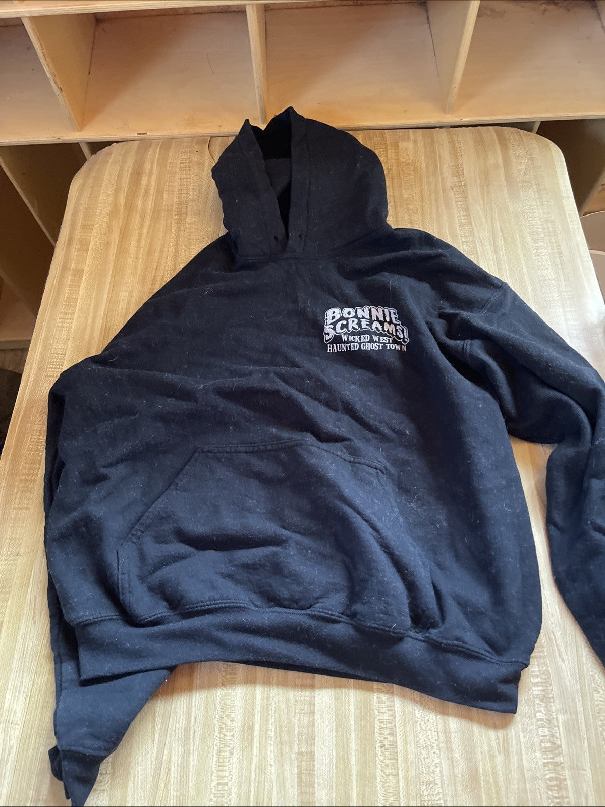 Bonnie Screams Wicked West Haunted Ghost Town Hoodie Large 