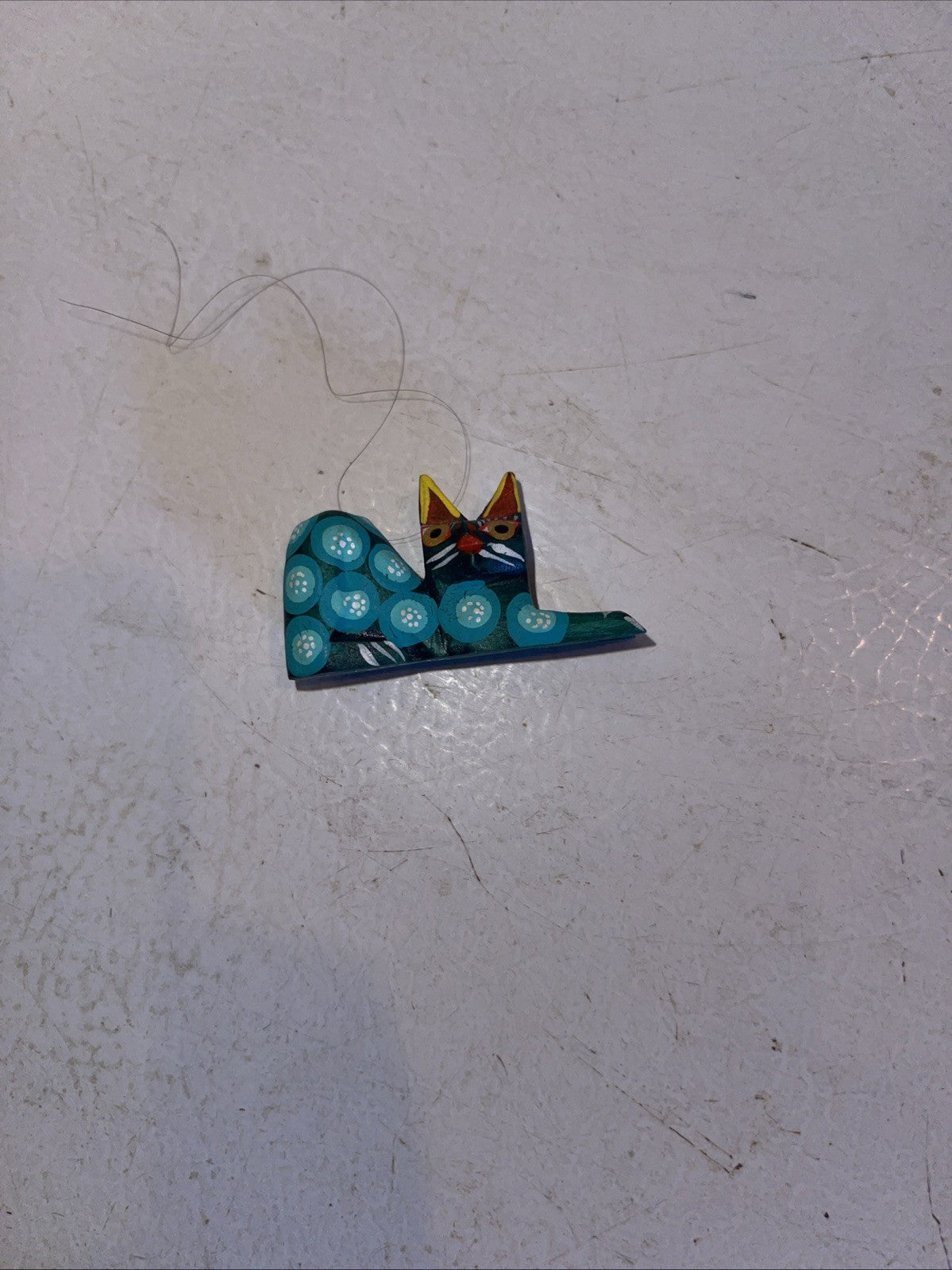 Mini Hand Carved Wooden Cat